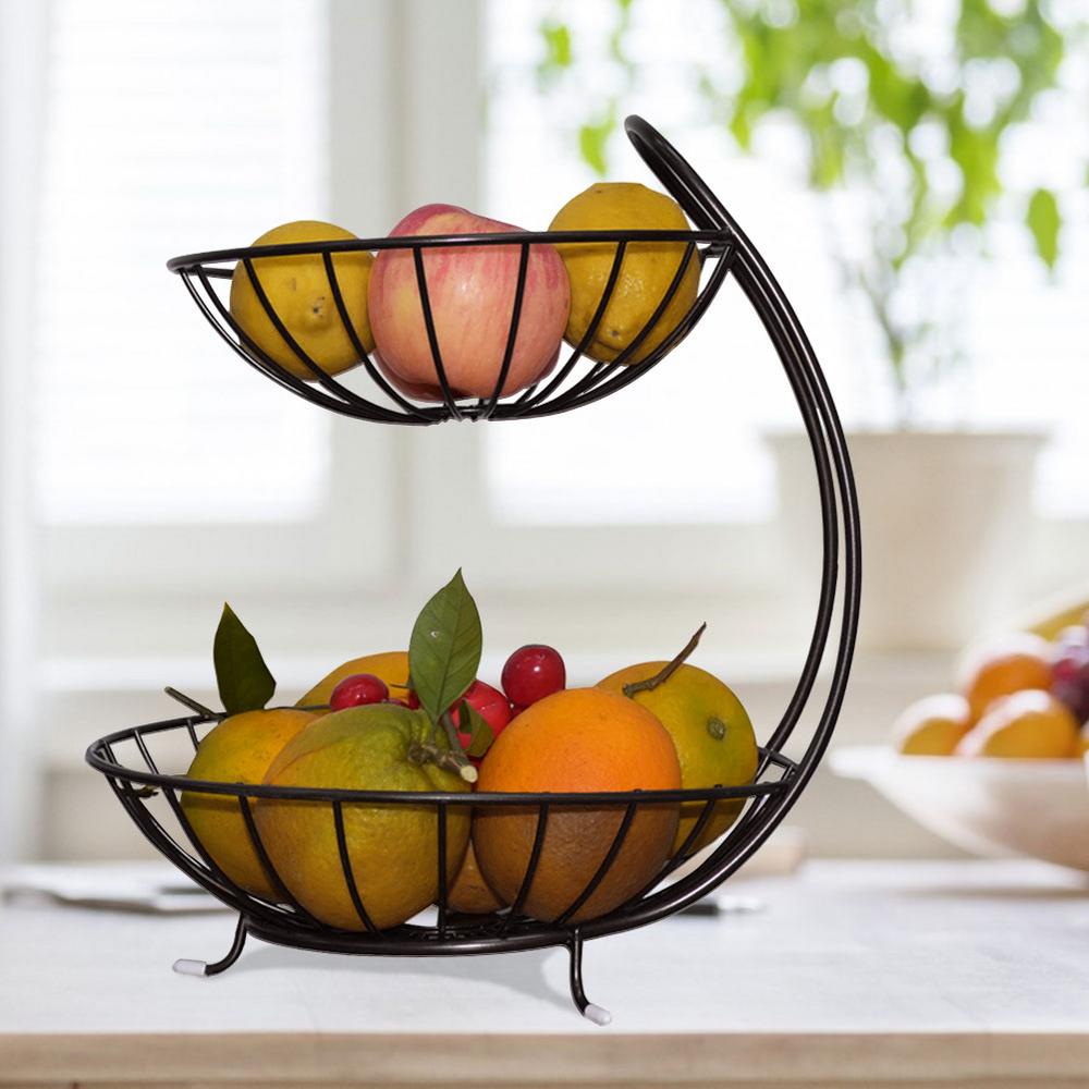 Iron Double Layer Fruit Basket